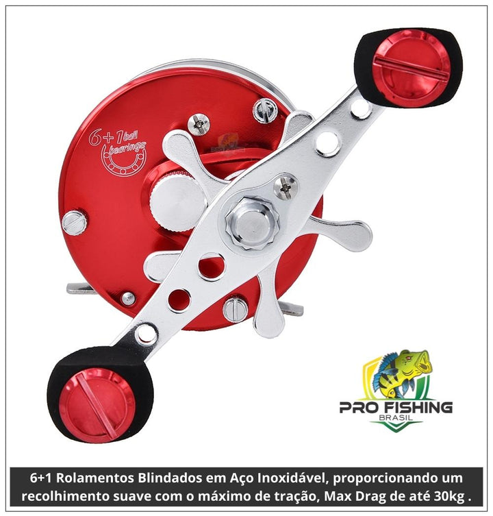 Super Carretilha de Perfil Alto Kastking Rover com 6 Rolamento