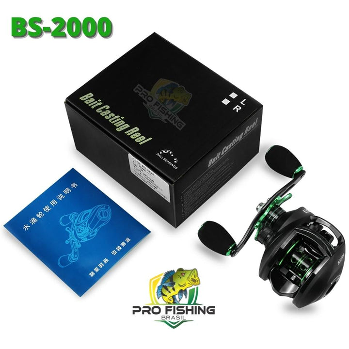 Nova Carretilha BASSER BS-2000 LINNHUE com 12 Rolamentos + 1BB – Freio de 8KG (Drag) - Recolhimento 8.1:1 Super Rápida