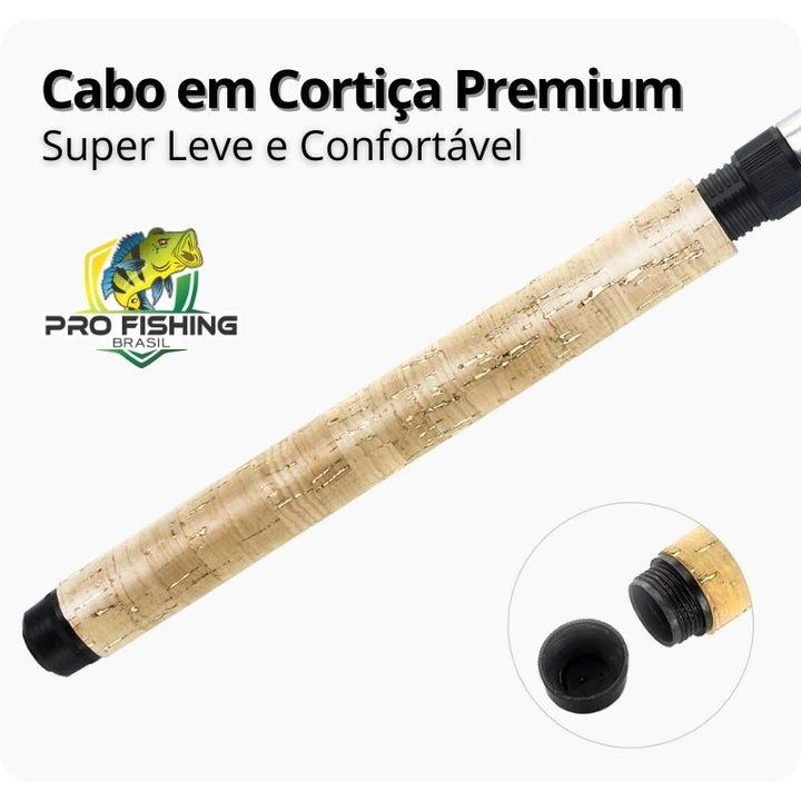Nova Vara Telescópica em Carbono PREMIUM - 5 Camadas em Carbono - Frete Grátis