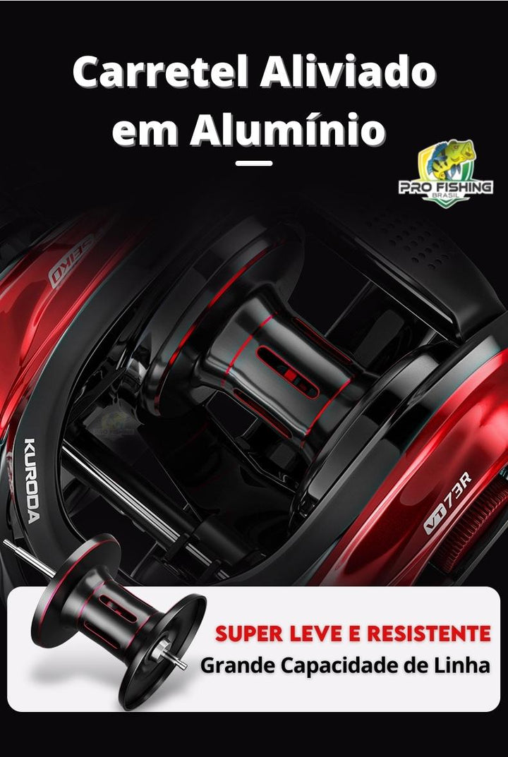 Nova Carretilha KURODA - SEIKO - 18 Rolamentos - Drag de 10KG - Recolhimento 7.3:1