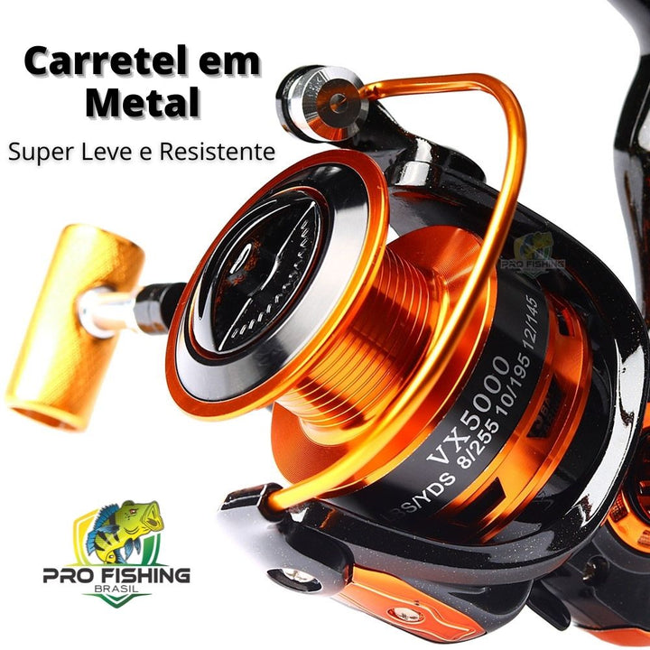 Novo Molinete JOSBY VX Series com 13 Rolamentos + Linha Multifilamento de Brinde