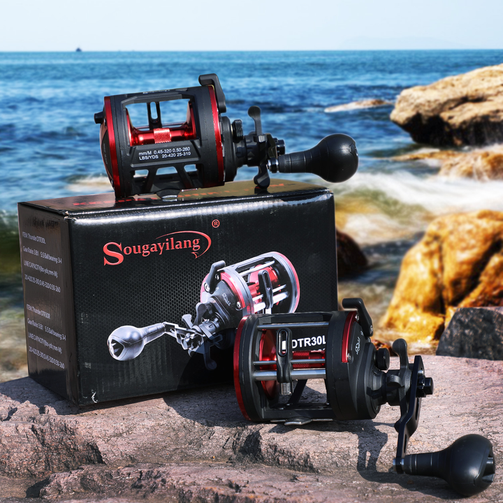 Carretilha Perfil Alto DTR30 Sougayilang - 25kg MAX DRAG -  3+1bb Rolamentos