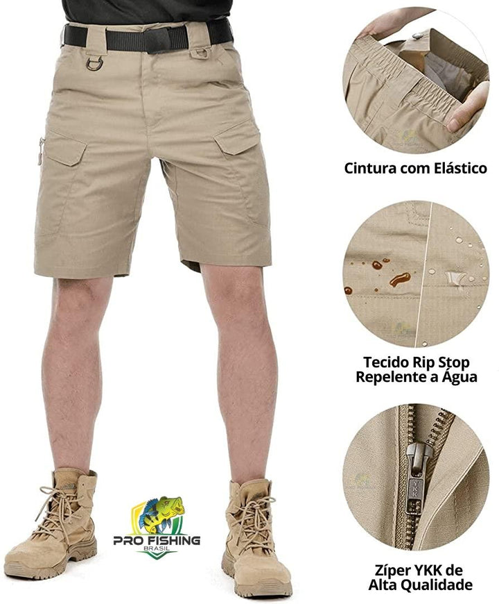Nova Bermuda Tática Militar Premium - Tecido Ripstop Super Resistente - Lançamento 2023