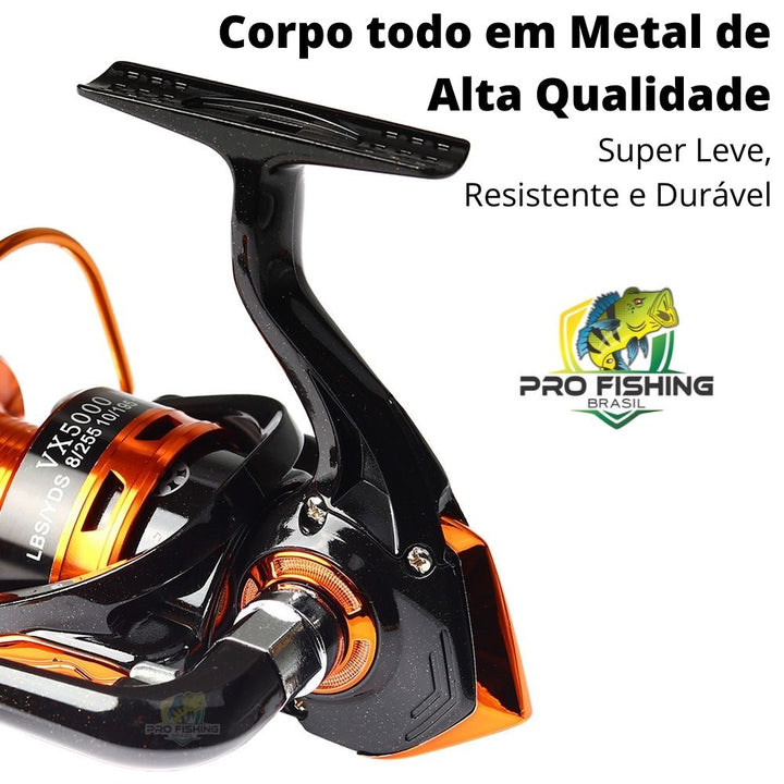 Novo Molinete JOSBY VX Series com 13 Rolamentos + Linha Multifilamento de Brinde