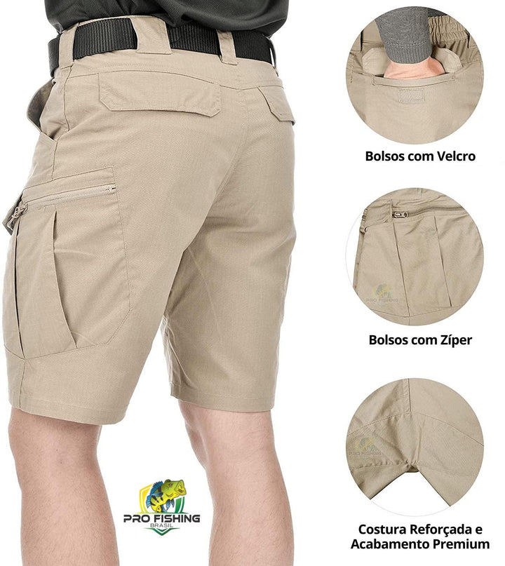 Nova Bermuda Tática Militar Premium - Tecido Ripstop Super Resistente - Lançamento 2023