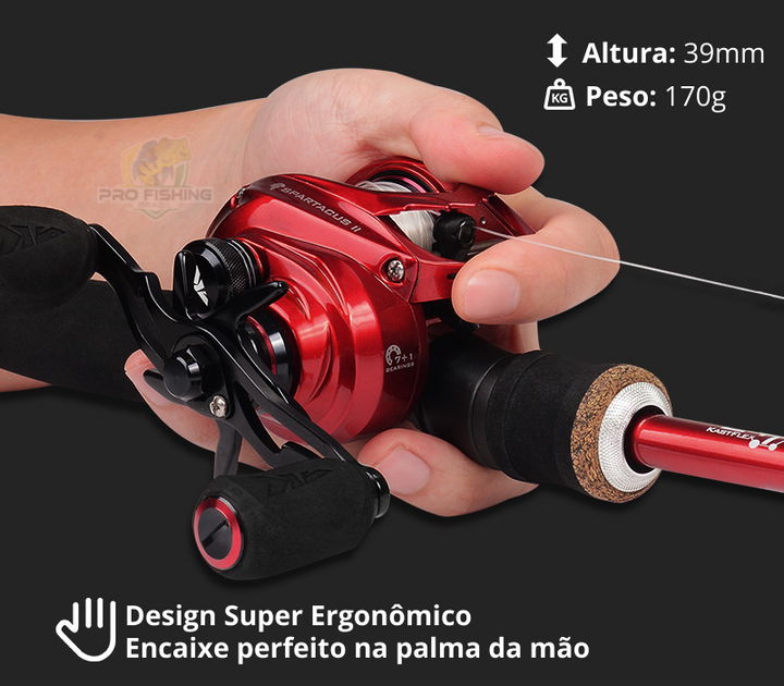 Nova Carretilha Spartacus II - KASTKING® - Frete Grátis