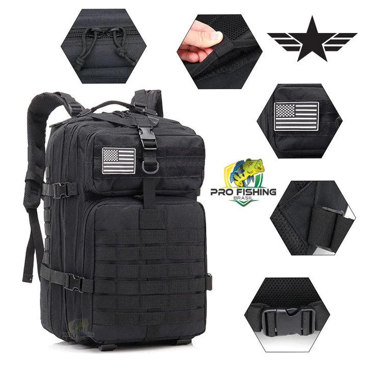 Super Mochila Tática Militar de 50 Litros - MEGA Resistente - Frete Grátis