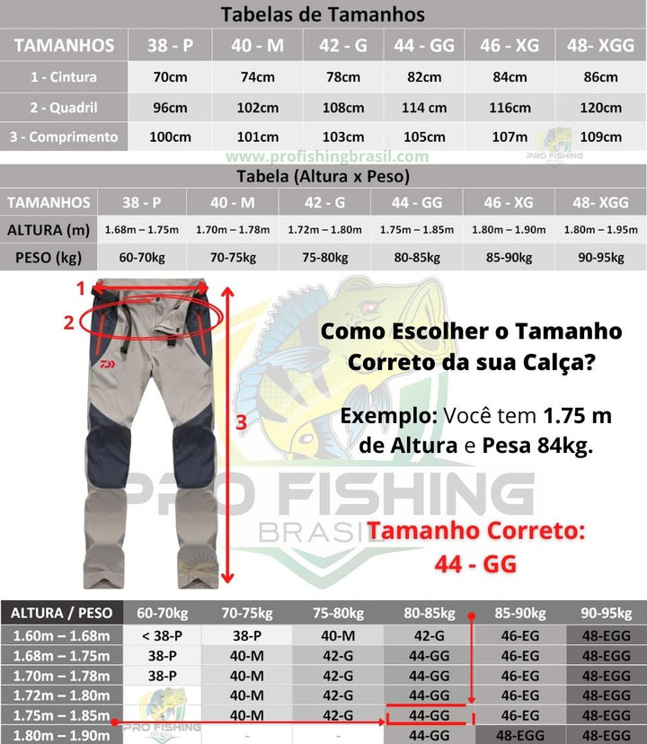 Nova Calça de Pesca Daiwa Elite Pro 2024 - Original