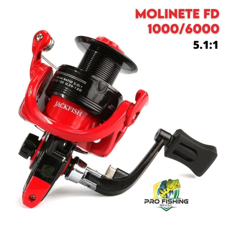Novo Molinete JACKFISH FD 1000/6000 com 5 Rolamentos - Frete Grátis p/ Todo Brasil