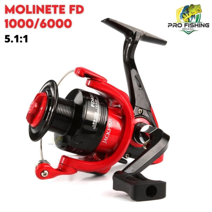 Novo Molinete JACKFISH FD 1000/6000 com 5 Rolamentos - Frete Grátis p/ Todo Brasil