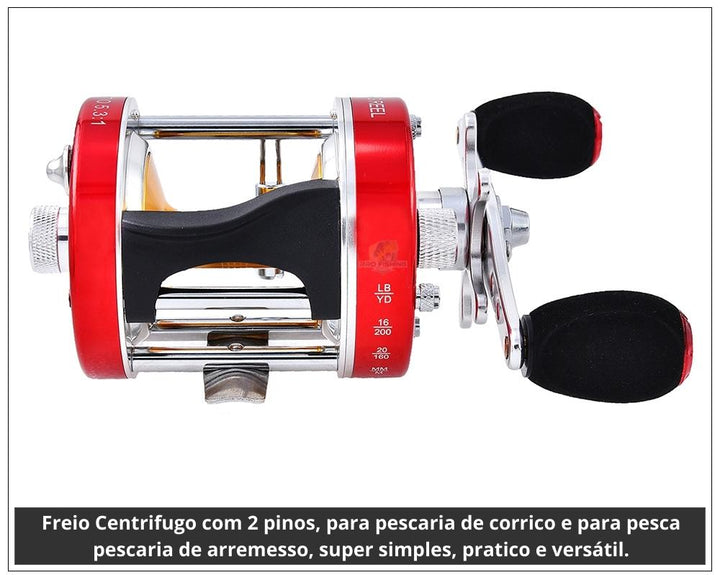Super Carretilha de Perfil Alto Kastking Rover com 6 Rolamento