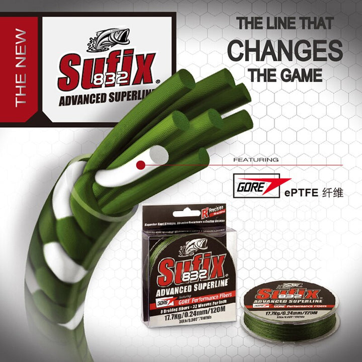 Linha Sufix 832 Multifilamento 8x Advanced Superline - 120m/250m