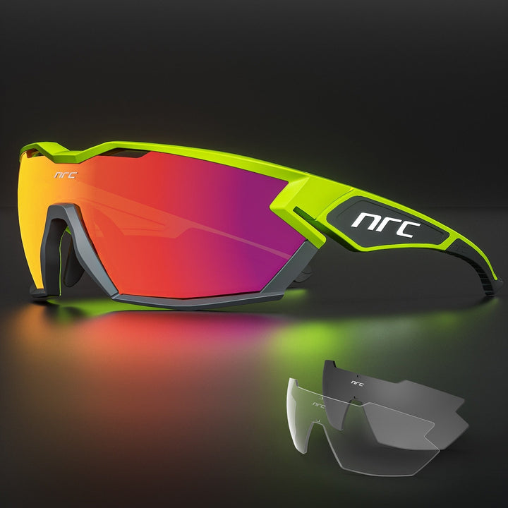 Óculos de Ciclismo NRC Italiano com 3 Lentes e Proteção Solar UV400+