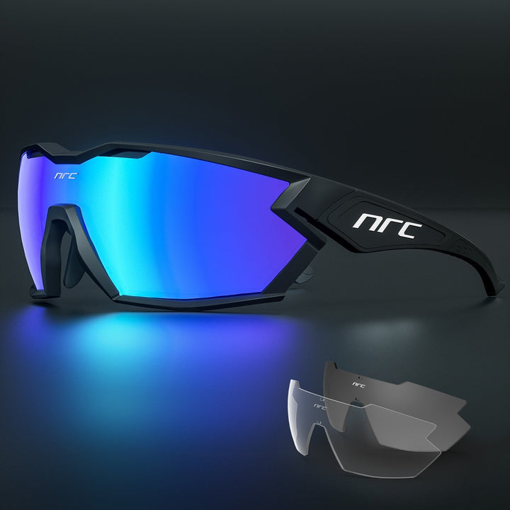 Óculos de Ciclismo NRC Italiano com 3 Lentes e Proteção Solar UV400+
