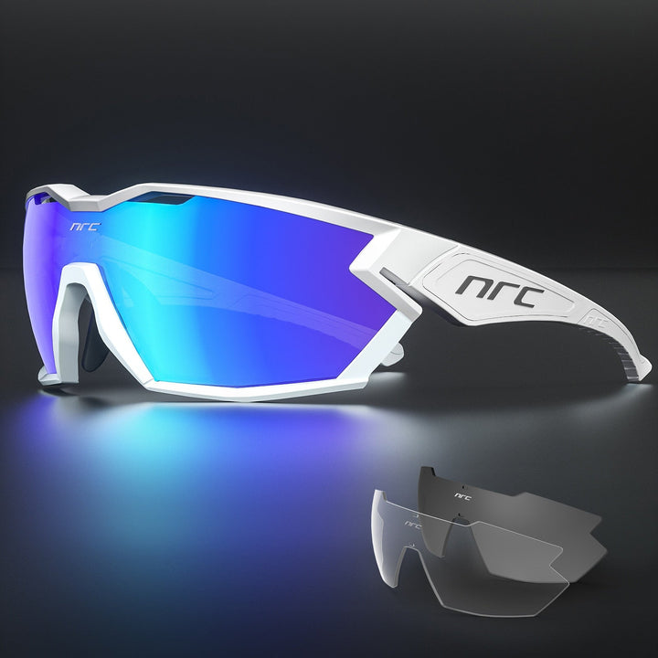 Óculos de Ciclismo NRC Italiano com 3 Lentes e Proteção Solar UV400+