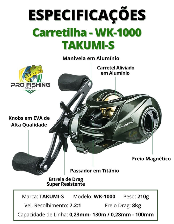 Nova Carretilha ZEUS WK-1000 - Frete Grátis para todo Brasil