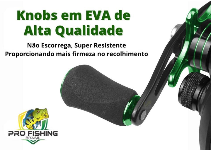 Nova Carretilha BASSER BS-2000 LINNHUE com 12 Rolamentos + 1BB – Freio de 8KG (Drag) - Recolhimento 8.1:1 Super Rápida