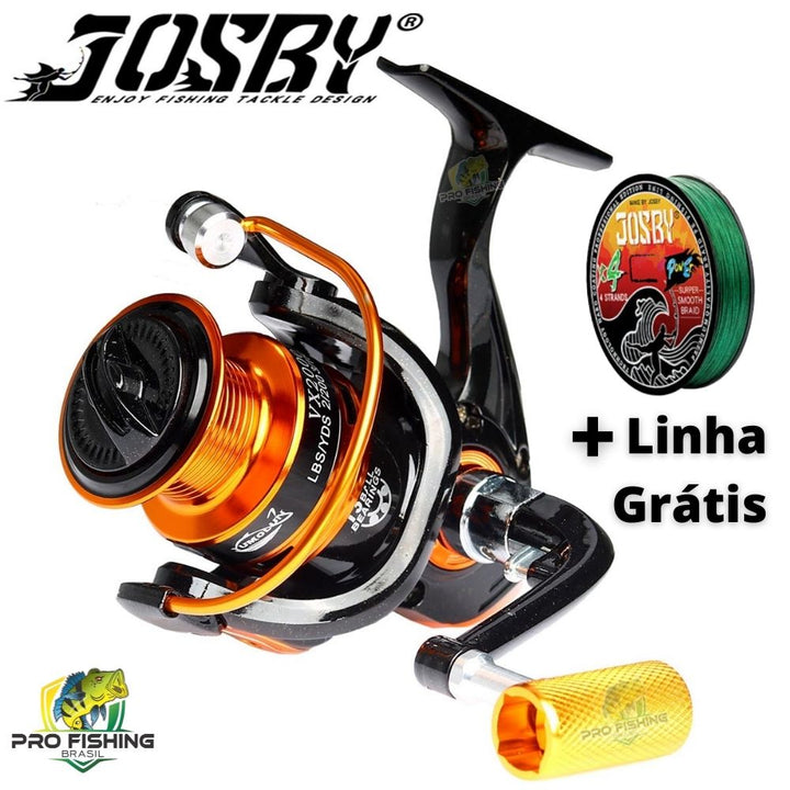 Novo Molinete JOSBY VX Series com 13 Rolamentos + Linha Multifilamento de Brinde