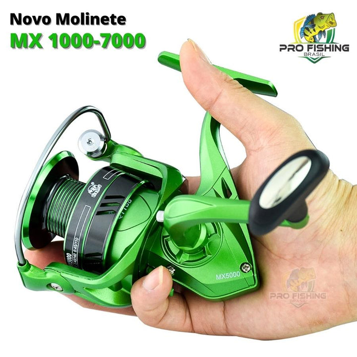 Novo Molinete de Pesca MX 1000-7000 com 11 Rolamentos e até 14kg de DRAG