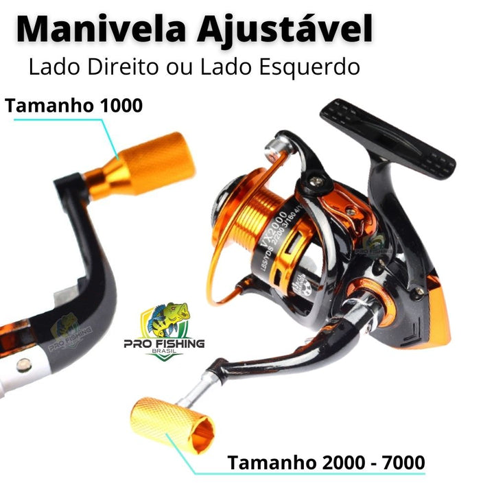 Novo Molinete JOSBY VX Series com 13 Rolamentos + Linha Multifilamento de Brinde