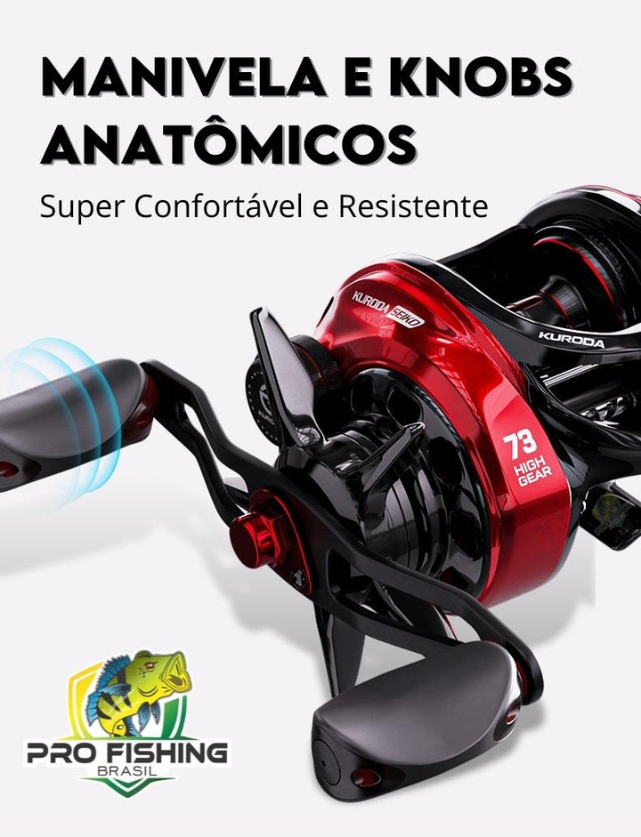Nova Carretilha KURODA - SEIKO - 18 Rolamentos - Drag de 10KG - Recolhimento 7.3:1