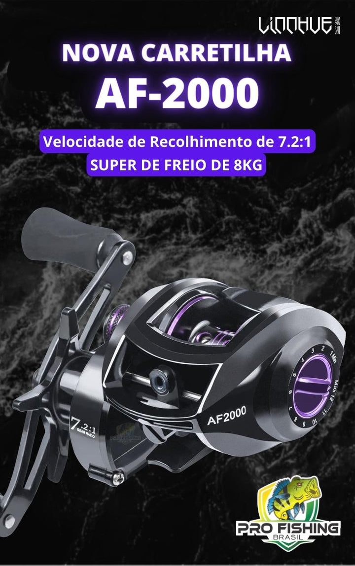 Nova Carretilha Premium LURE PRO AF-2000 - 13 Rolamentos - Lançamento 2023