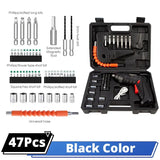 Super Parafusadeira Portátil Importada 47 Peças - 3.6v Power Tools 1800mAh