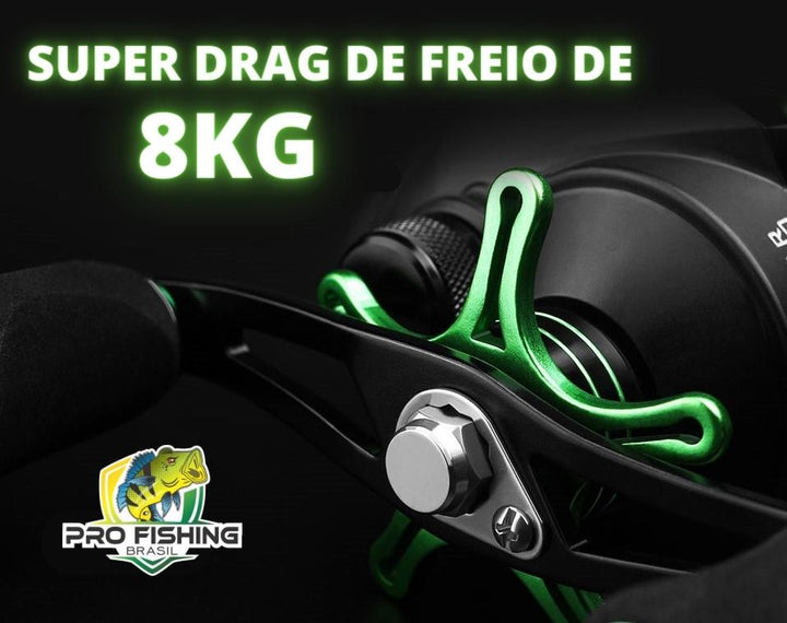 Nova Carretilha BASSER BS-2000 LINNHUE com 12 Rolamentos + 1BB – Freio de 8KG (Drag) - Recolhimento 8.1:1 Super Rápida