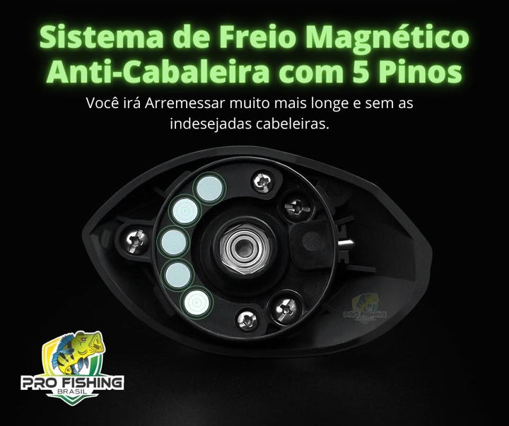 Nova Carretilha BASSER BS-2000 LINNHUE com 12 Rolamentos + 1BB – Freio de 8KG (Drag) - Recolhimento 8.1:1 Super Rápida