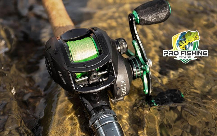 Nova Carretilha BASSER BS-2000 LINNHUE com 12 Rolamentos + 1BB – Freio de 8KG (Drag) - Recolhimento 8.1:1 Super Rápida